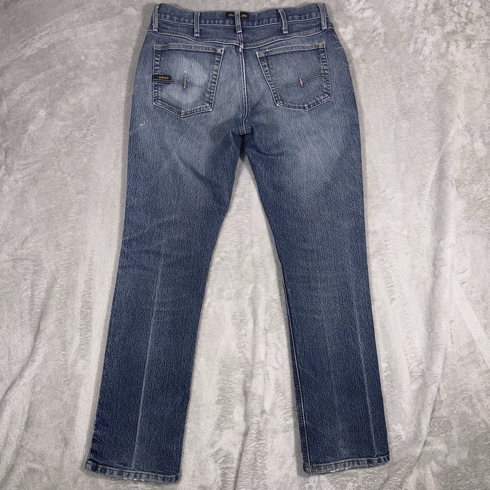Ariat Rebar M4 Relaxed Fit Bootcut Blue Jeans Mens 32x32 Cowboy Western Wear - Picture 11 of 13